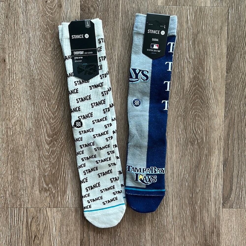 NWT‎ MLB Tampa Bay Rays Stance Crew Socks